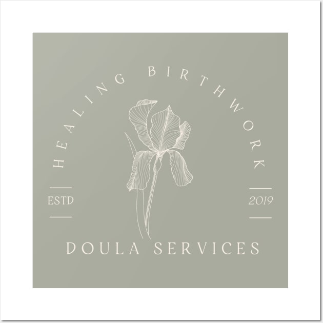 Healing Birthwork Logo White Wall Art by healing birthwork